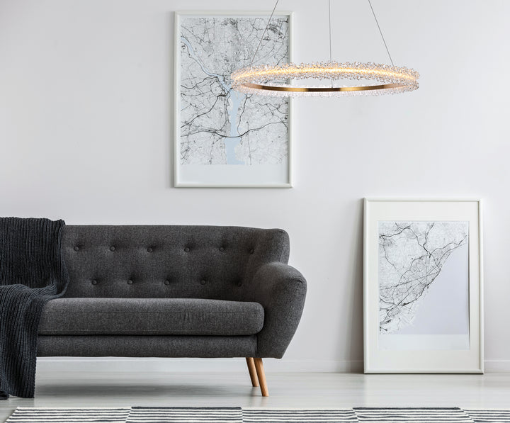 Elegant Lighting - 3506D34G - LED Pendant - Laurel - Gold