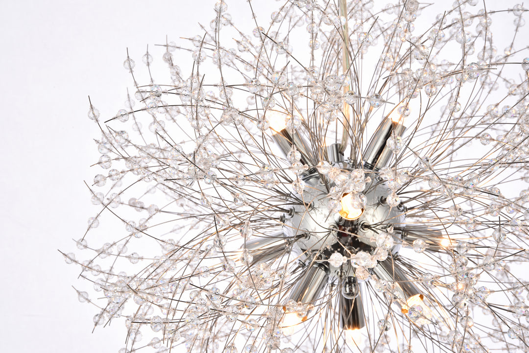 Elegant Lighting - 3507D18C - Nine Light Pendant - Solace - Chrome