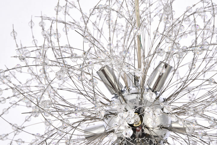 Elegant Lighting - 3507D18C - Nine Light Pendant - Solace - Chrome