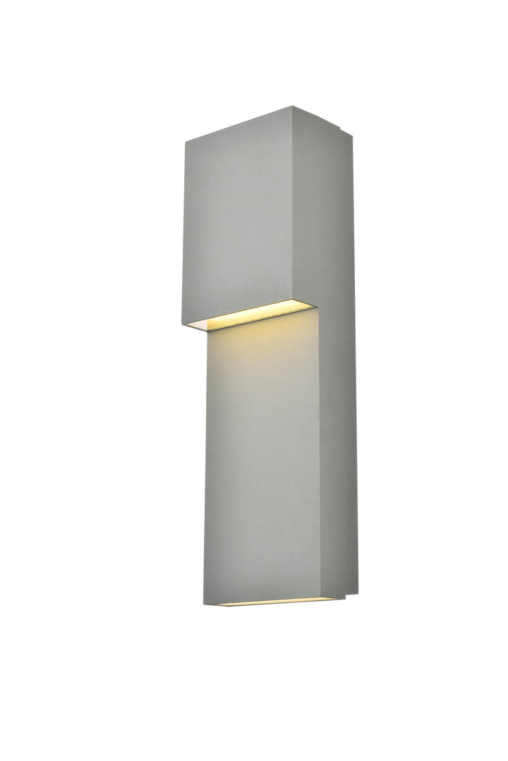 Elegant Lighting - LDOD4001S - LED Outdoor Wall Lamp - Raine - Silver