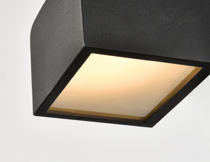 Elegant Lighting - LDOD4004BK - LED Outdoor Wall Lamp - Raine - black