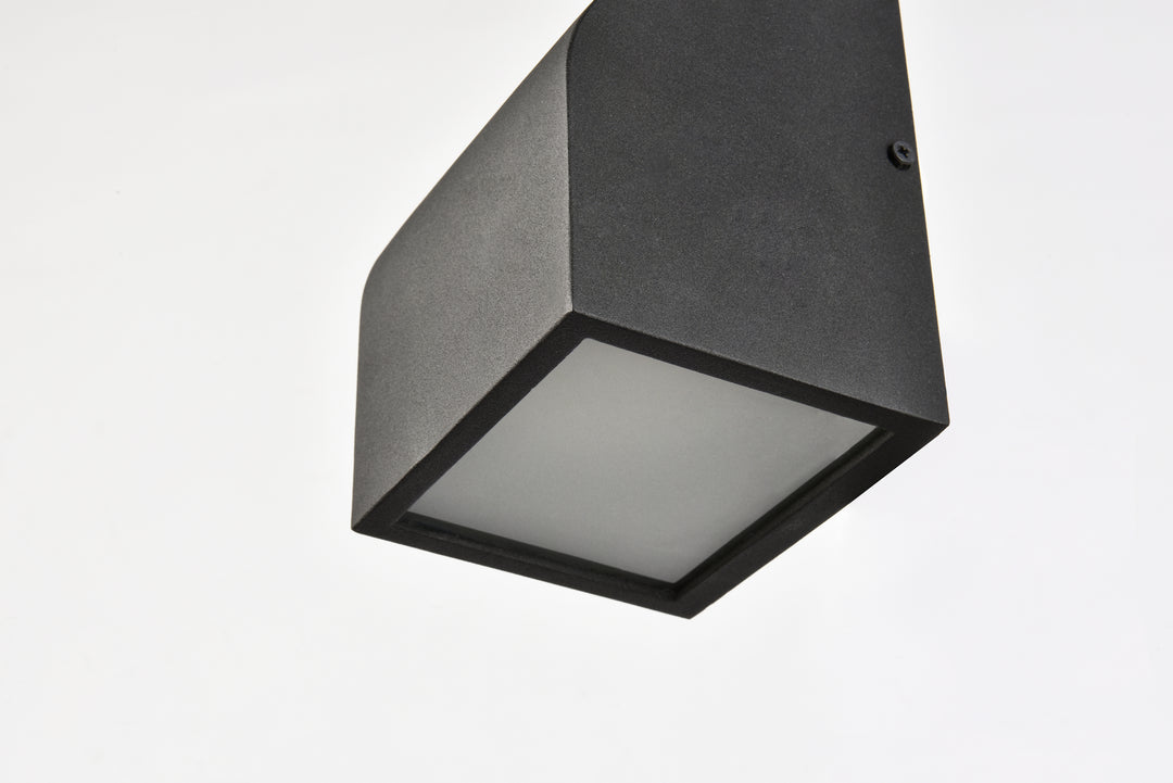 Elegant Lighting - LDOD4004BK - LED Outdoor Wall Lamp - Raine - black
