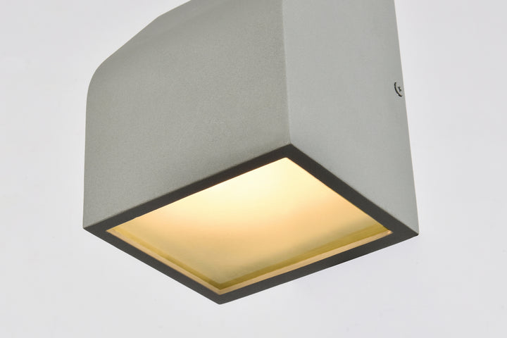 Elegant Lighting - LDOD4004S - LED Outdoor Wall Lamp - Raine - Silver