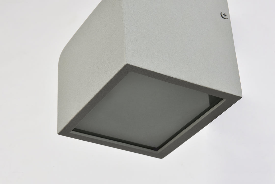 Elegant Lighting - LDOD4004S - LED Outdoor Wall Lamp - Raine - Silver