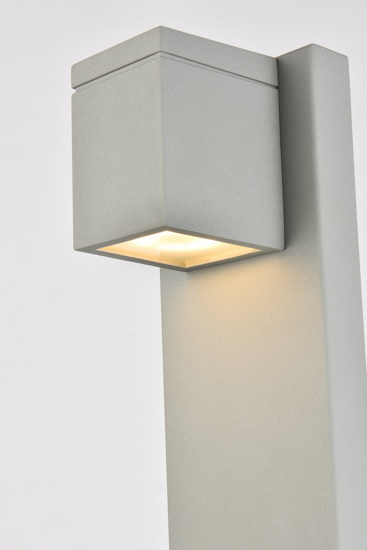 Elegant Lighting - LDOD4007S - LED Outdoor Wall Lamp - Raine - Silver
