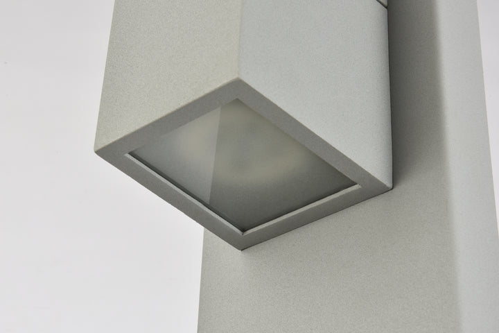Elegant Lighting - LDOD4007S - LED Outdoor Wall Lamp - Raine - Silver