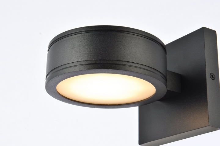 Elegant Lighting - LDOD4018BK - LED Outdoor Wall Lamp - Raine - black