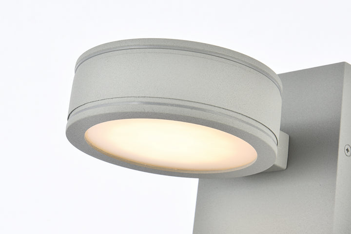 Elegant Lighting - LDOD4018S - LED Outdoor Wall Lamp - Raine - Silver