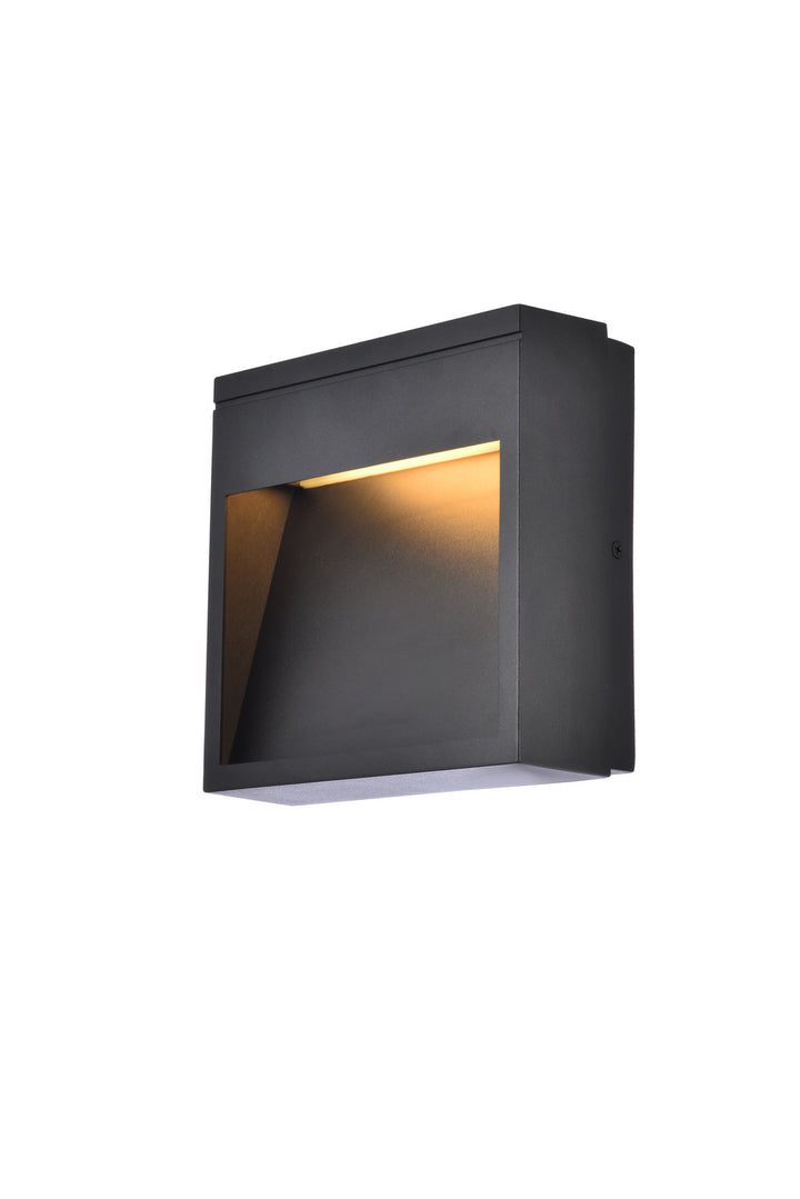 Elegant Lighting - LDOD4019BK - LED Outdoor Wall Lamp - Raine - black