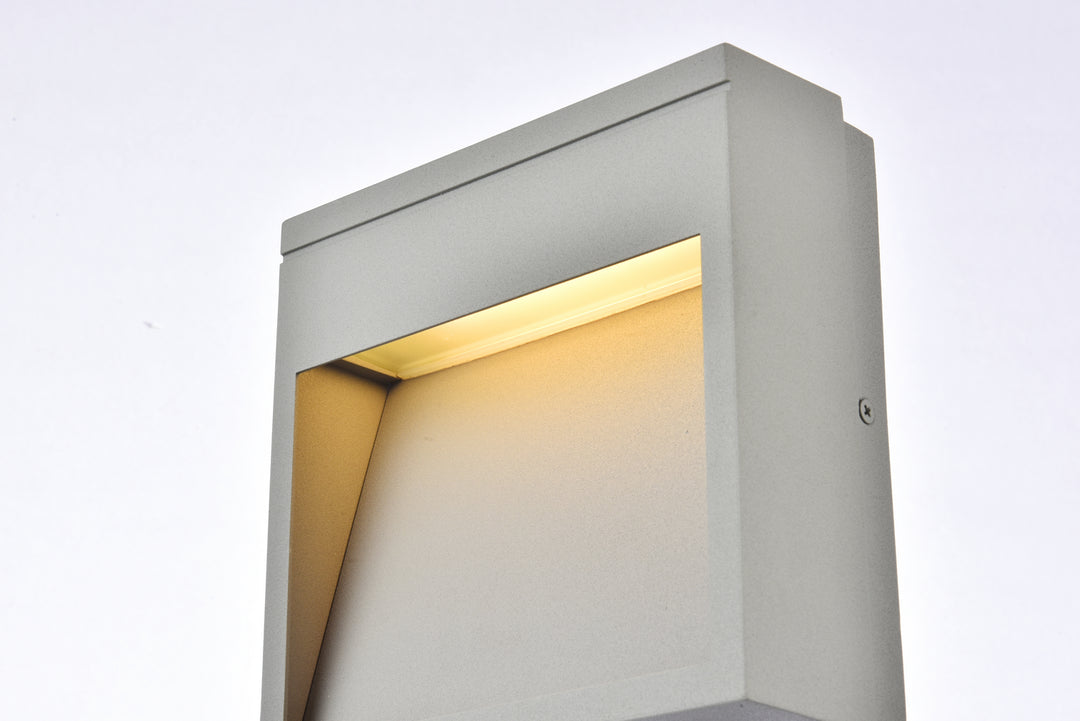 Elegant Lighting - LDOD4019S - LED Outdoor Wall Lamp - Raine - Silver