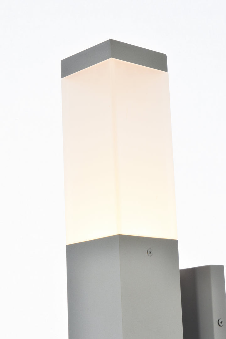 Elegant Lighting - LDOD4021S - LED Outdoor Wall Lamp - Raine - Silver