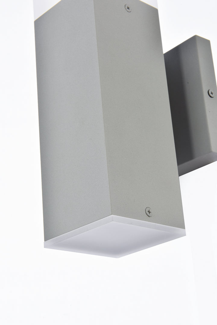 Elegant Lighting - LDOD4021S - LED Outdoor Wall Lamp - Raine - Silver