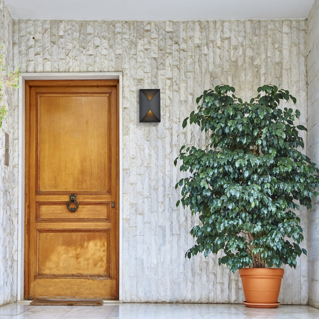 Elegant Lighting - LDOD4022BK - LED Outdoor Wall Lamp - Raine - black