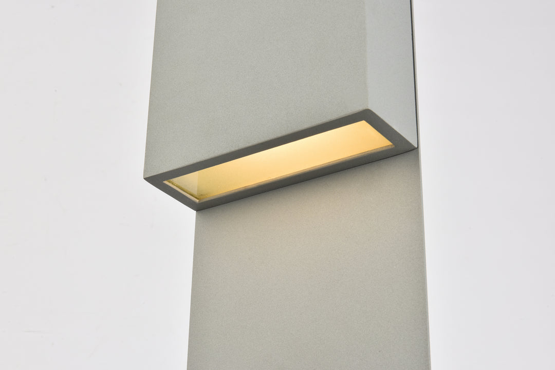 Elegant Lighting - LDOD4024S - LED Outdoor Wall Lamp - Raine - Silver