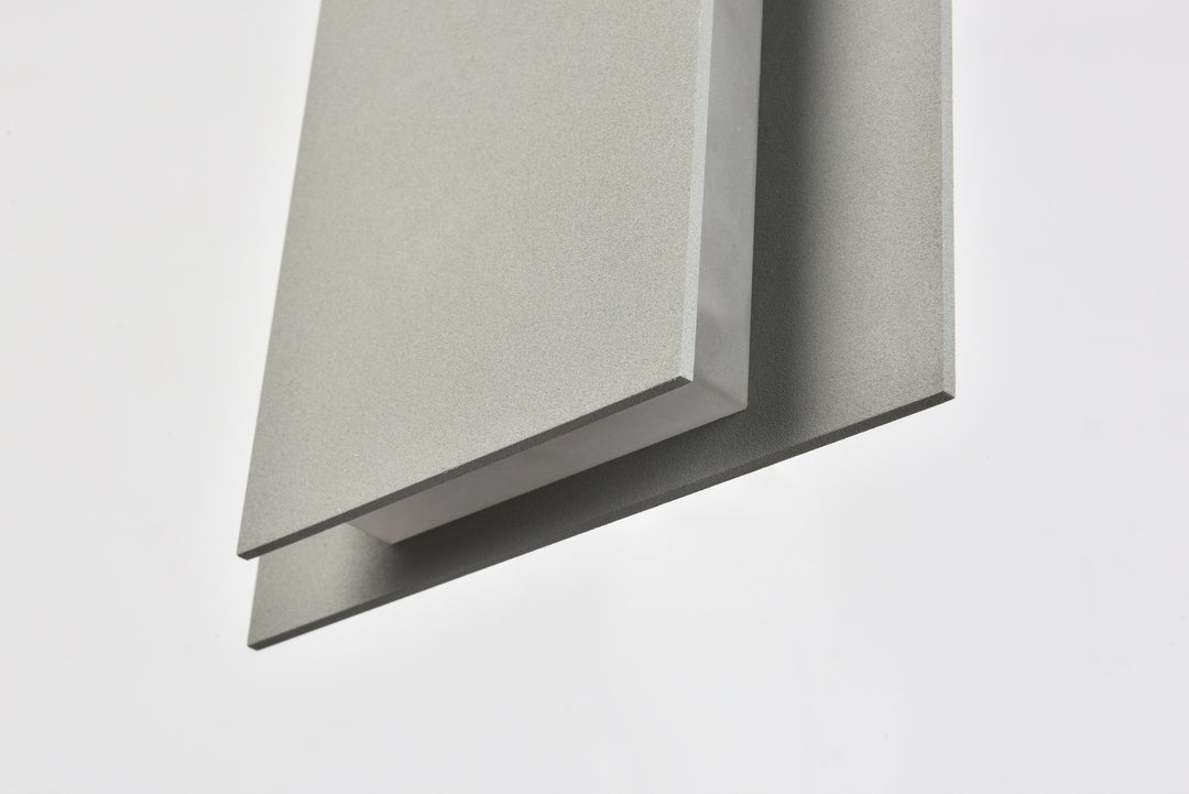Elegant Lighting - LDOD4033S - LED Outdoor Wall Lamp - Raine - Silver