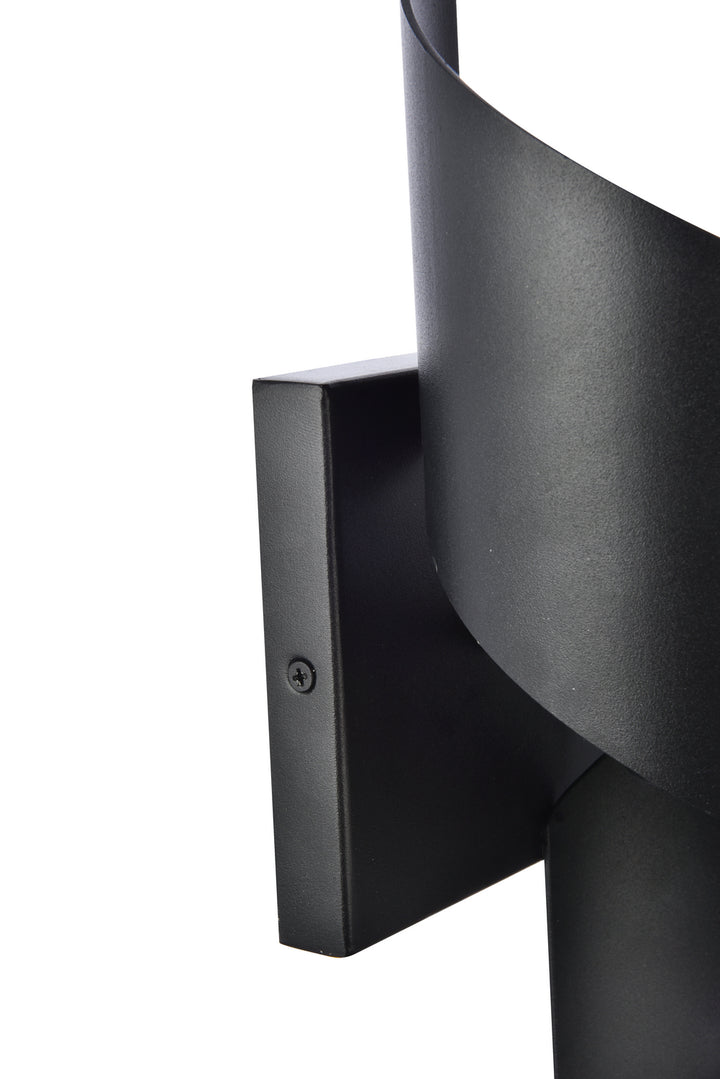Elegant Lighting - LDOD4034BK - LED Outdoor Wall Lamp - Raine - black