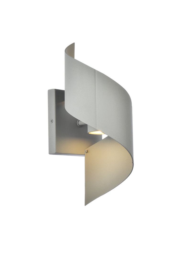 Elegant Lighting - LDOD4034S - LED Outdoor Wall Lamp - Raine - Silver