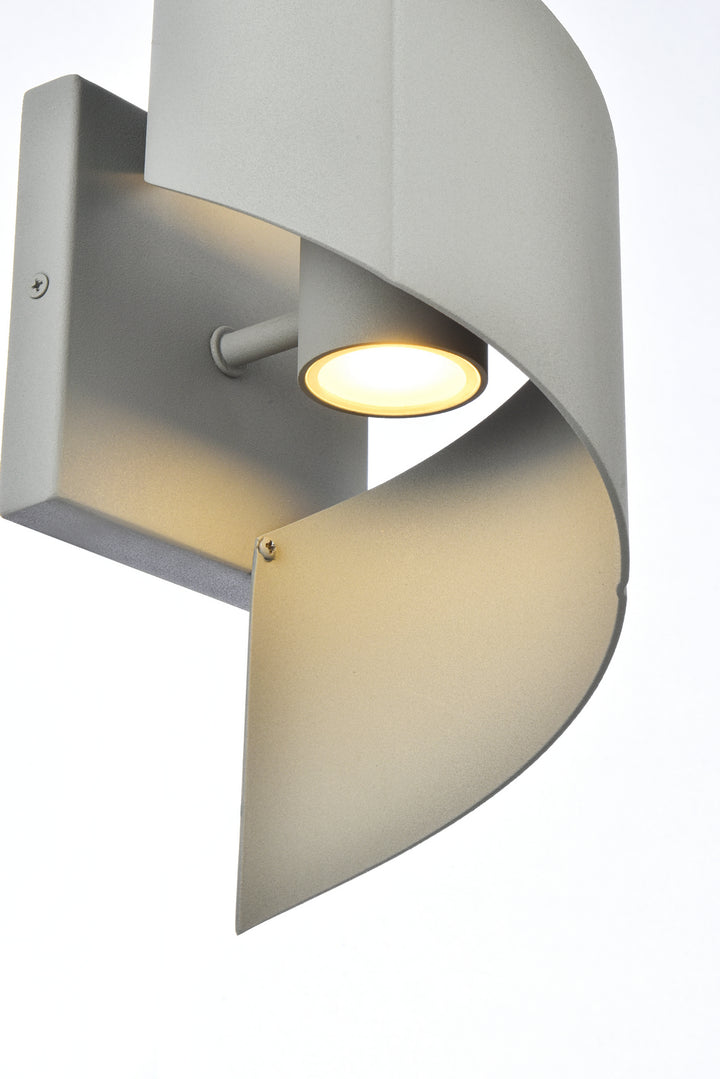 Elegant Lighting - LDOD4034S - LED Outdoor Wall Lamp - Raine - Silver