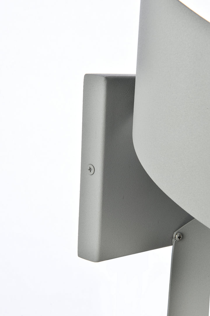 Elegant Lighting - LDOD4034S - LED Outdoor Wall Lamp - Raine - Silver