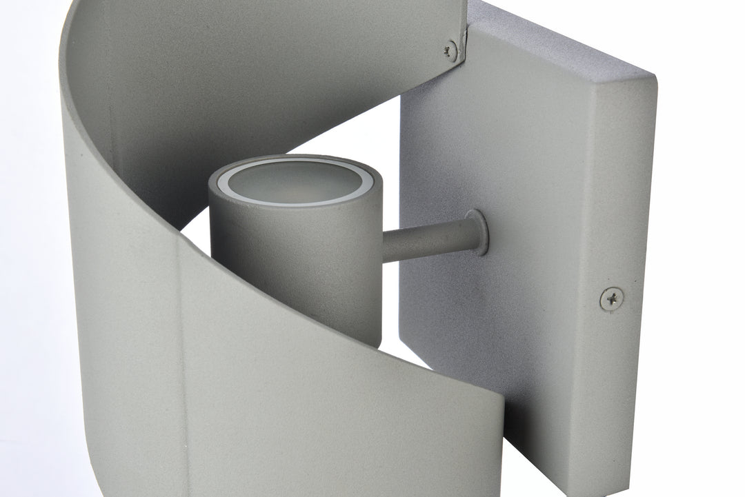 Elegant Lighting - LDOD4034S - LED Outdoor Wall Lamp - Raine - Silver