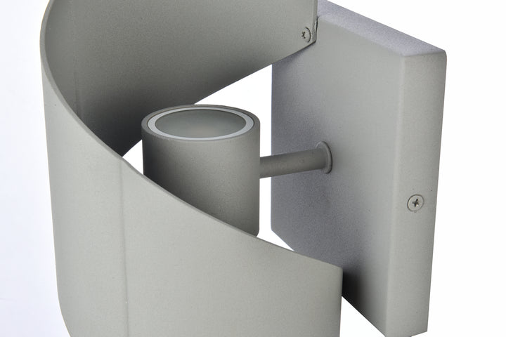 Elegant Lighting - LDOD4034S - LED Outdoor Wall Lamp - Raine - Silver