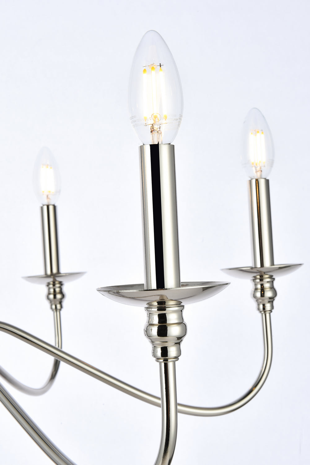 Elegant Lighting - LD5056D30PN - Six Light Chandelier - Rohan - Polished Nickel