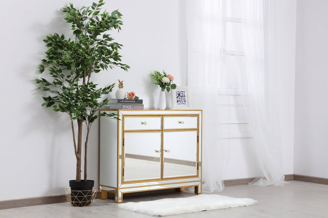 Elegant Lighting - MF72002G - Nightstand - REFLEXION - Antique gold