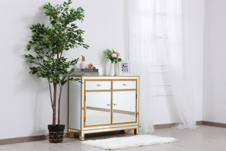 Elegant Lighting - MF72002G - Nightstand - REFLEXION - Antique gold