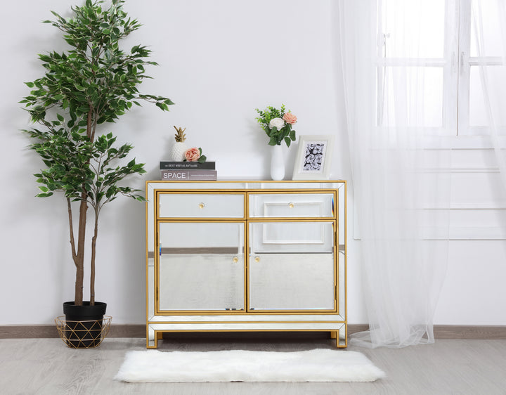 Elegant Lighting - MF72002G - Nightstand - REFLEXION - Antique gold