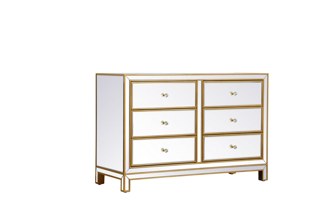 Elegant Lighting - MF72017G - Dresser - REFLEXION - Antique gold
