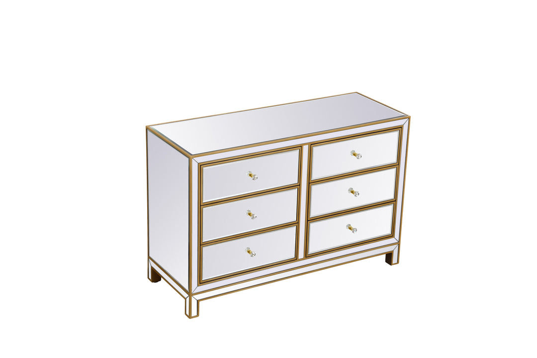 Elegant Lighting - MF72017G - Dresser - REFLEXION - Antique gold