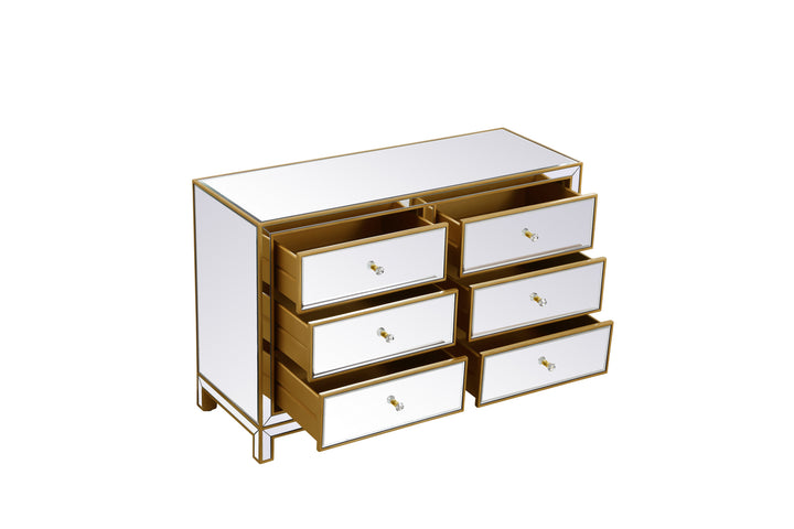 Elegant Lighting - MF72017G - Dresser - REFLEXION - Antique gold