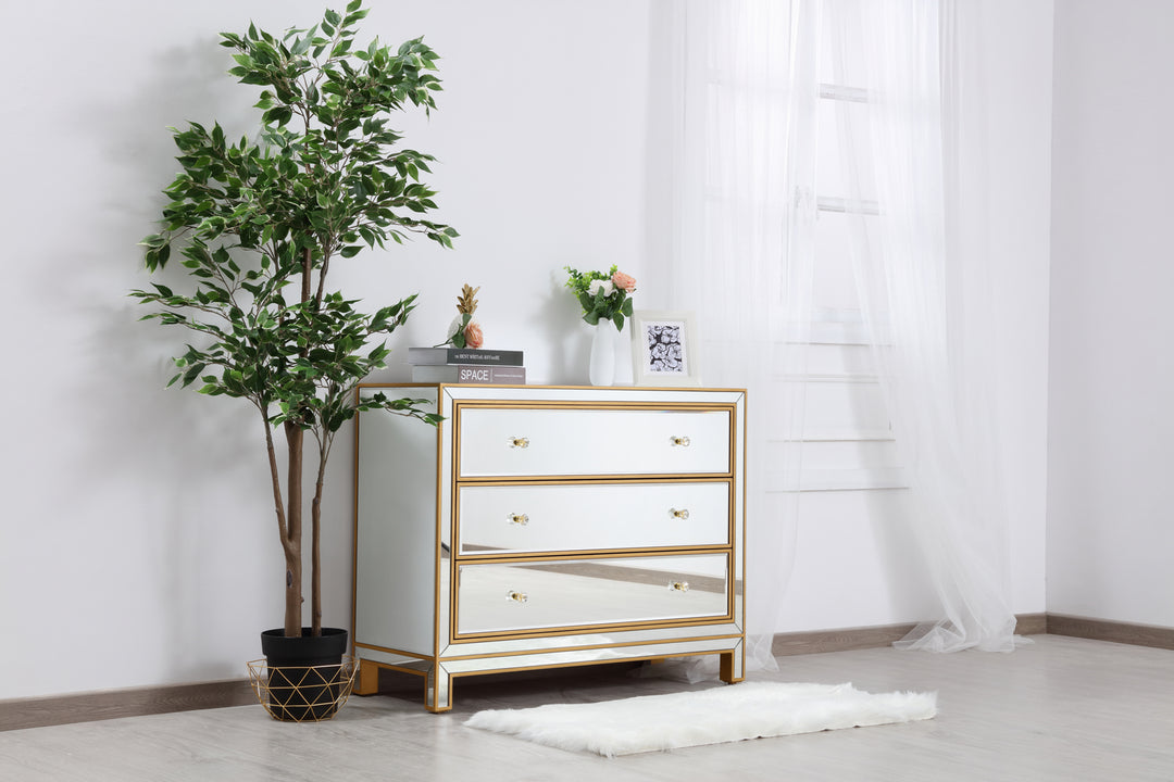 Elegant Lighting - MF72019G - Chest - REFLEXION - Antique gold