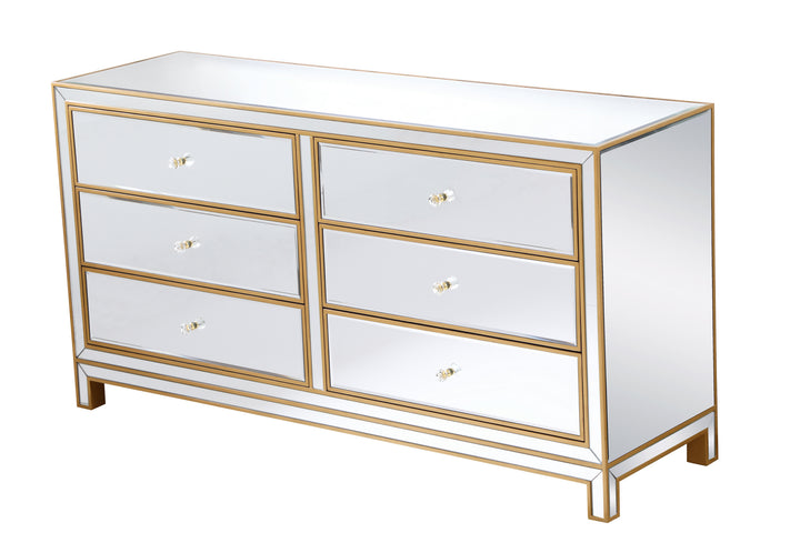 Elegant Lighting - MF72036G - Dresser - REFLEXION - Antique gold