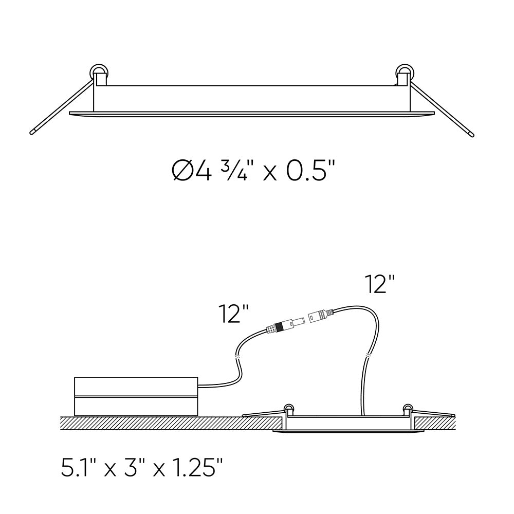 Dals - 5004-CC-WH - Recessed Panel Light - Excel - WH