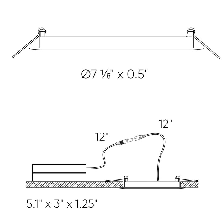 Dals - 5006-CC-WH - Recessed Panel Light - Excel - WH