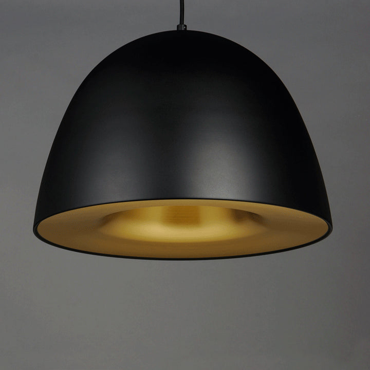 ET2 - E24914-BKSBR - LED Pendant - Fungo - Black / Satin Brass