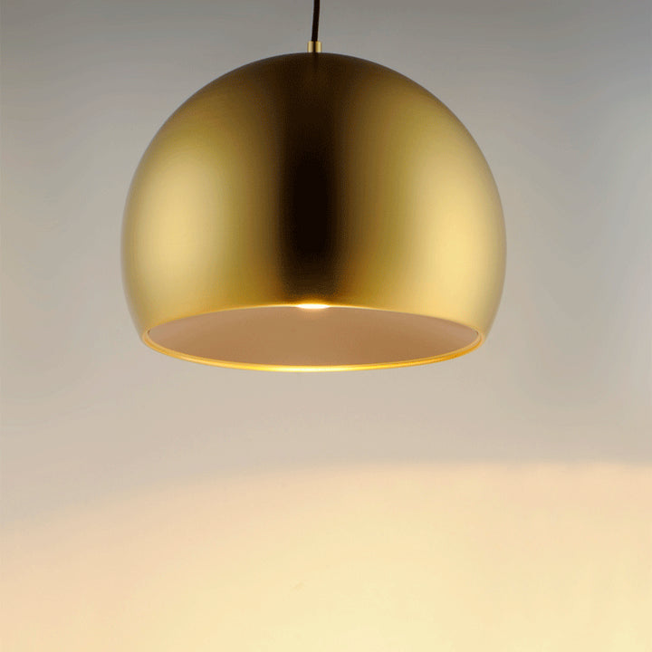 ET2 - E24926-SBRCOF - LED Pendant - Palla - Satin Brass / Coffee