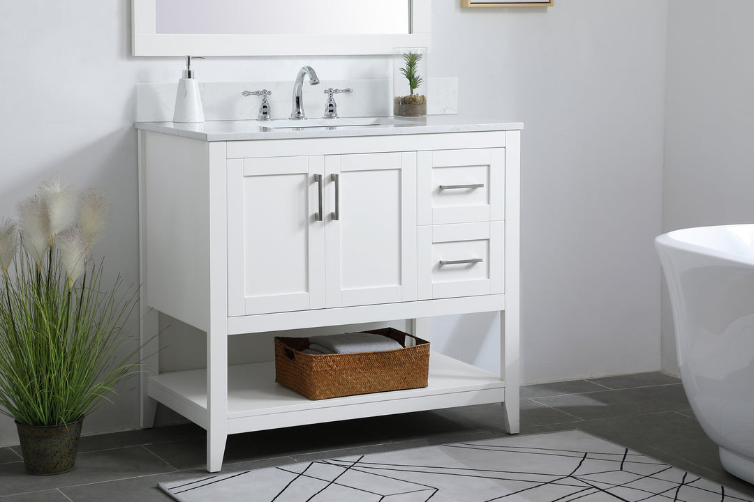 Elegant Lighting - VF16036WH-BS - Bathroom Vanity Set - Aubrey - White