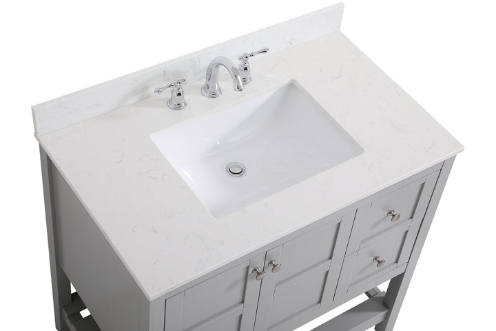 Elegant Lighting - VF16436GR-BS - Bathroom Vanity Set - Theo - Gray