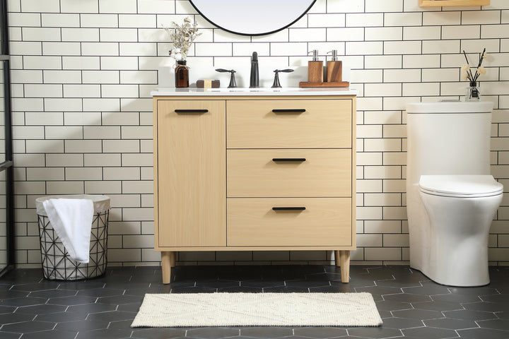 Elegant Lighting - VF47036MMP-BS - Vanity Sink Set - Baldwin - Maple