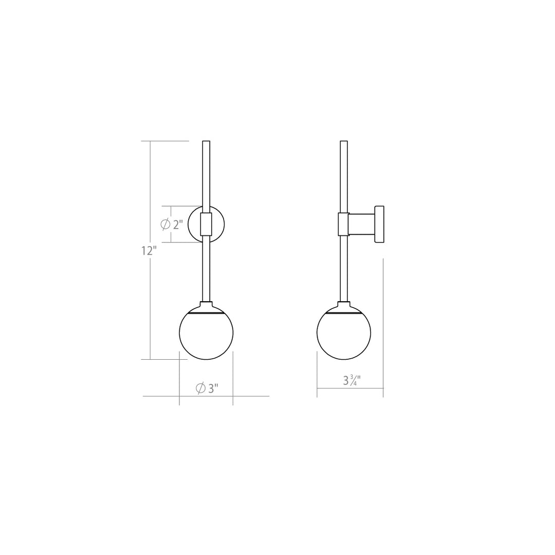 Sonneman - 2060.25 - LED Wall Sconce - Sabon - Satin Black