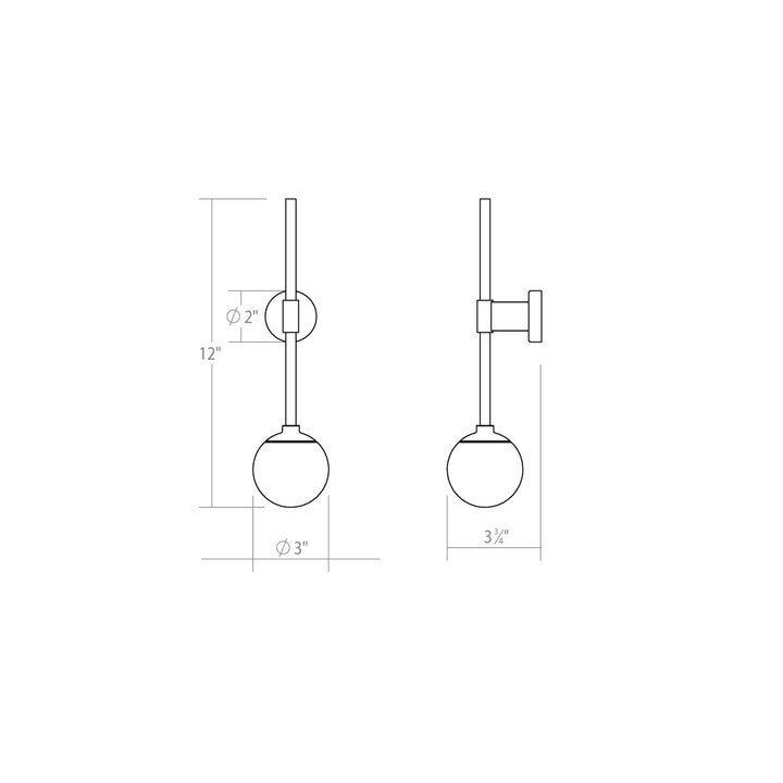 Sonneman - 2060.25 - LED Wall Sconce - Sabon - Satin Black