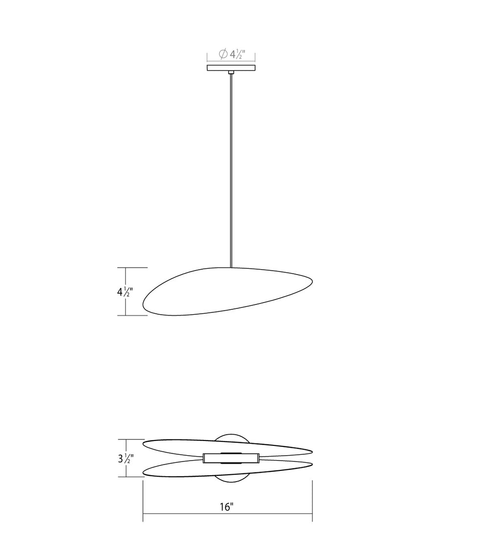 Sonneman - 2901.25-CY - LED Pendant - Papillons - Satin Black