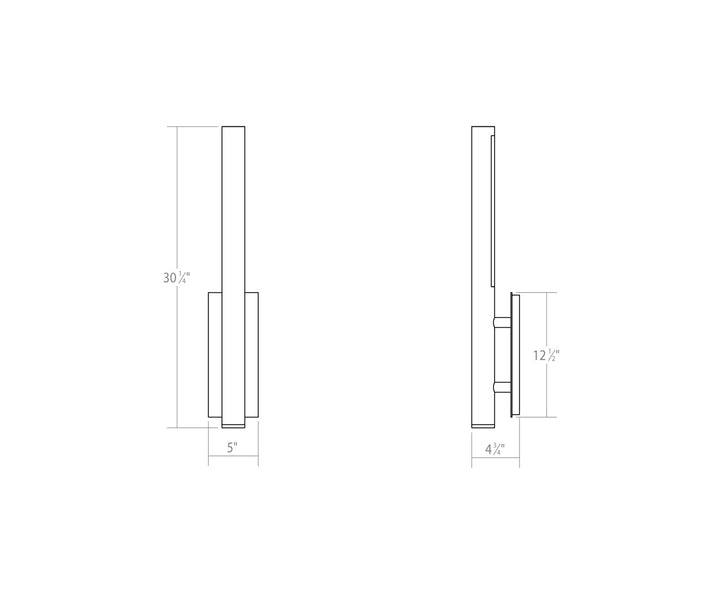 Sonneman - 7480.97-WL - LED Wall Sconce - Flue - Textured Black