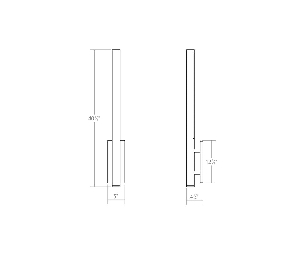 Sonneman - 7482.98-WL - LED Wall Sconce - Flue - Textured White
