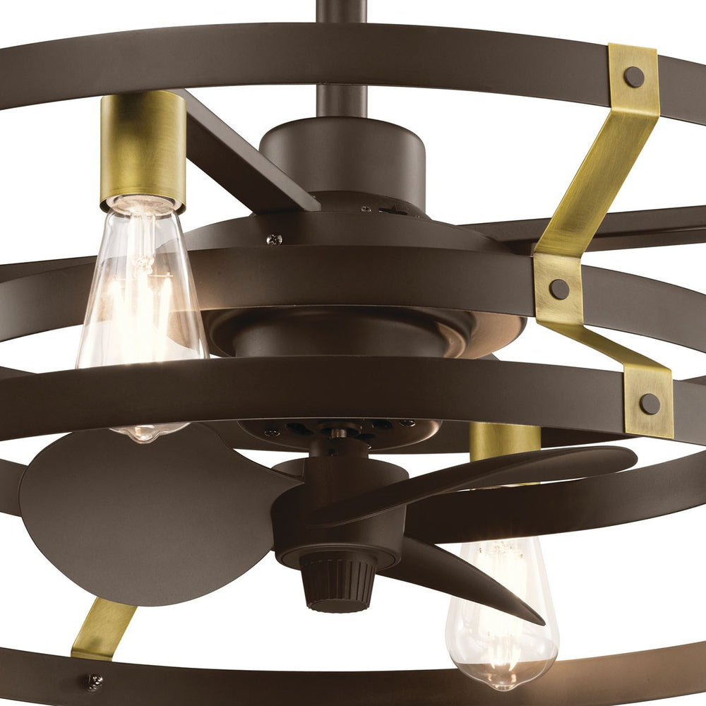 Kichler Canada - 300040SNB - 25"Ceiling Fan - Cavelli - Satin Natural Bronze