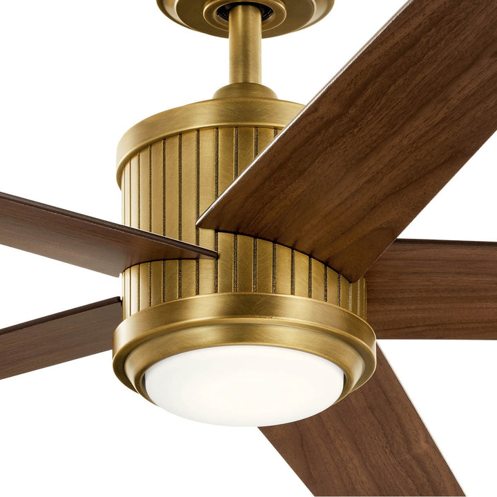 Kichler Canada - 300044NBR - 56"Ceiling Fan - Brahm - Natural Brass