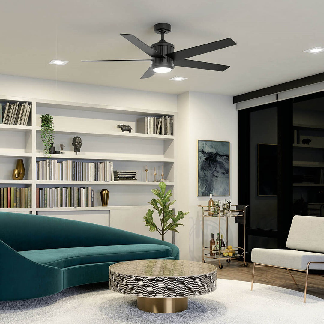 Kichler Canada - 300044SBK - 56"Ceiling Fan - Brahm - Satin Black