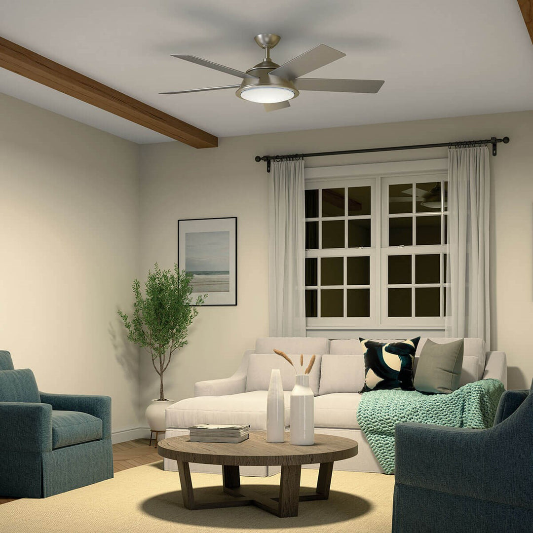 Kichler Canada - 310100NI - 56"Ceiling Fan - Verdi - Brushed Nickel